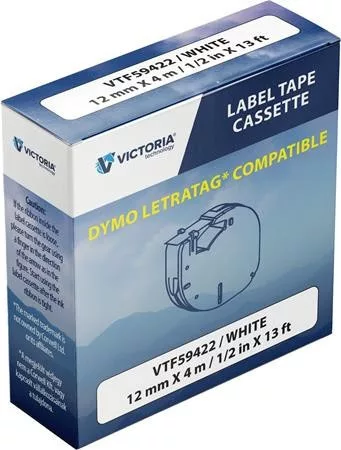 DYMO SZALAG 12 MMX4M LETRATAG VICTORIA FEHÉR