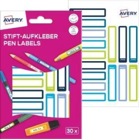 Avery ISKOLAI kézzel írható öntapadós papír 50 mm x 10 mm tollcímke – kék/zöld,