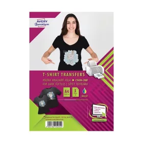 Textilre vasalható fólia AVERY C9405-4HU sötét pólóra vasalható tintasugaras
