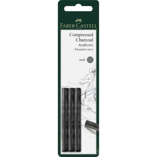 SZÉNCERUZA FABER-CASTELL 3DB-OS PITT 129997 PUHA