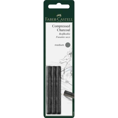 SZÉNCERUZA FABER-CASTELL 3DB-OS PITT 129999 MEDIUM