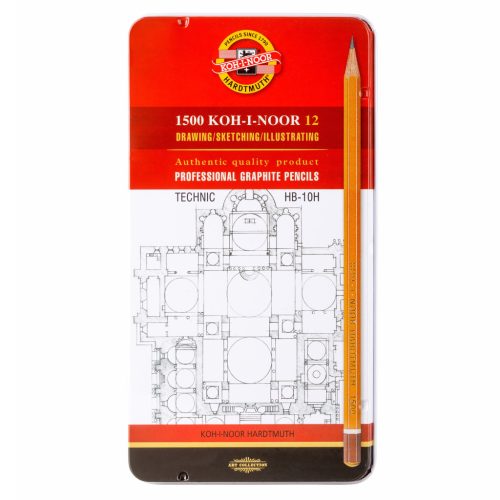 GRAFITCERUZA ART SZETT FÉM DOBOZBAN 1502/1 HB-10H