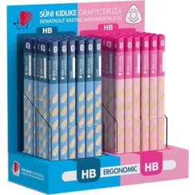   GRAFITCERUZA SÜNI HB KIDLIKE JUMBO ROVÁTKOLT HÁROMSZÜGŰ 96DB/DISPLAY