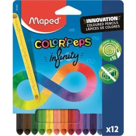   Színes ceruza készlet, háromszögletű, MAPED "Color'Peps INFINITY", 12 szin