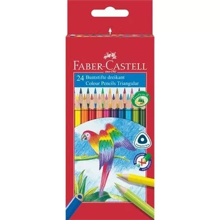 SZÍNES CERUZA FABER-CASTELL 24-ES HÁROMSZÖG 116544