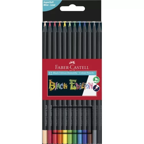 SZÍNES CERUZA FABER-C 12-ES BLACK 116412