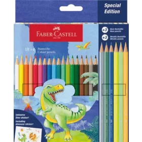SZÍNES CERUZA FABER CASTELL 18+6 DINOSZAURUSZ 11 12 22