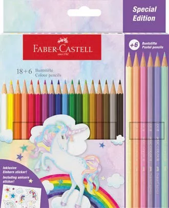 SZÍNES CERUZA FABER CASTELL 18+6 UNIKORNIS 11 12 21