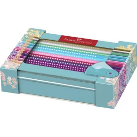 SZÍNES CERUZA FABER CASTELL 20DB-OS SPARKLE+SLEEVE HEGYEZŐ FÉM DOBOZBAN