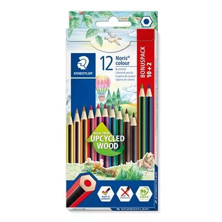 SZÍNES CERUZA STAEDTLER 185C12P 10+2 SZÍN HATSZÖGLETŰ