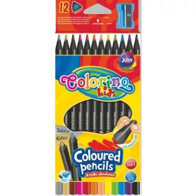 COLORINO KIDS SZÍNES CERUZA FEKETE FA 12 DARABOS HEGYEZŐVEL
