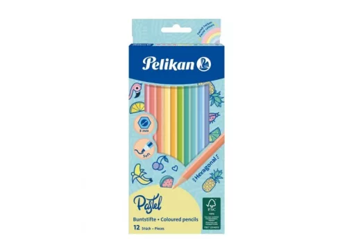 SZÍNES CERUZA PELIKÁN PASZTELL 12-ES 00701143