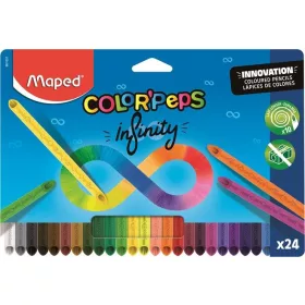   Színes ceruza készlet, háromszögletű, MAPED "Color'Peps INFINITY", 24 színű