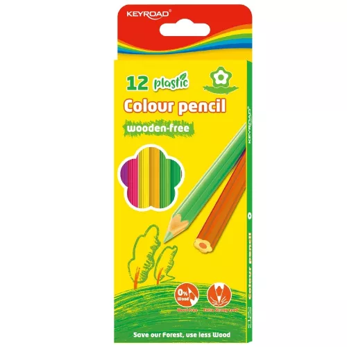 SZÍNES CERUZA KEYROAD 12-ES VIRÁG ALAKÚ KR972399A
