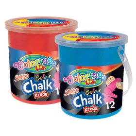   ASZFALTKRÉTA  COLORINO JUMBO, O 2,2 CM, MŰANYAG VÖDÖRBEN 12 DARABOS