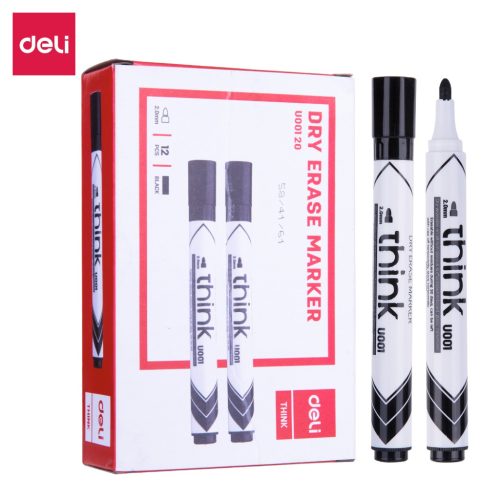 TÁBLAMARKER DELI 0120 KEREK  2MM FEKETE