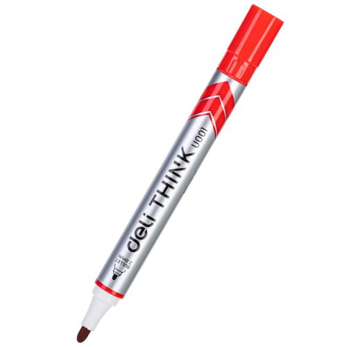 TÁBLAMARKER DELI 0140 KEREK  2MM PIROS