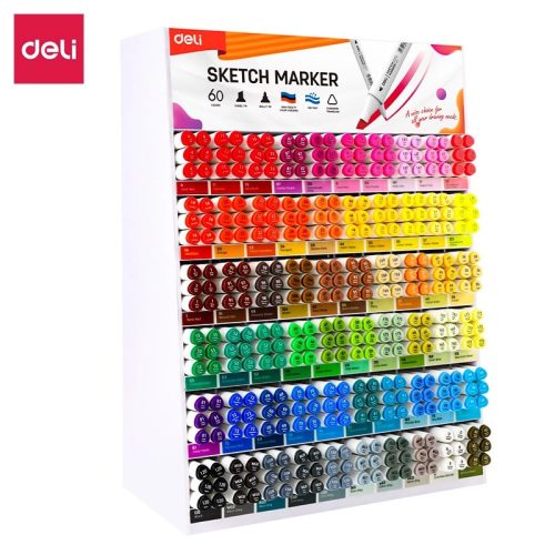 DELI SKETCH PERMANENT MARKER 2 VÉGŰ 360DB/DISPLAY