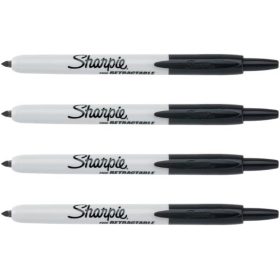 PERMANENT SHARPIE FINE RETRAKTABLE FEKETE