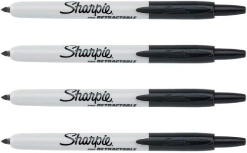 PERMANENT SHARPIE FINE RETRAKTABLE FEKETE
