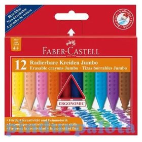 ZSÍRKRÉTA FABER-CASTELL  JUMBO 122540 12-ES TÖRÖLHETŐ
