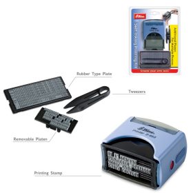   Shiny S-810 Kirakós bélyegző (4 Soros, 2 cserélhető szöveglemez, 1 cserepárna )