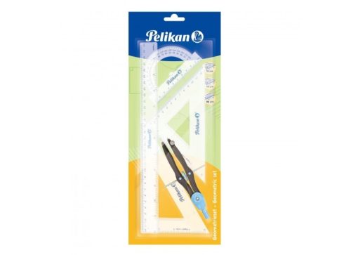 VONALZÓ KÉSZLET KÖRZŐVEL PELIKÁN 4 DARABOS 700252