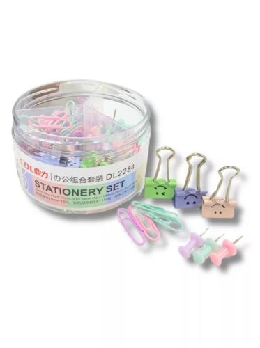 IRODASZER KÉSZLET PASZTELL( GEMKAPOCS,TÉRKÉTŰ,BINDERCSIPESZ)