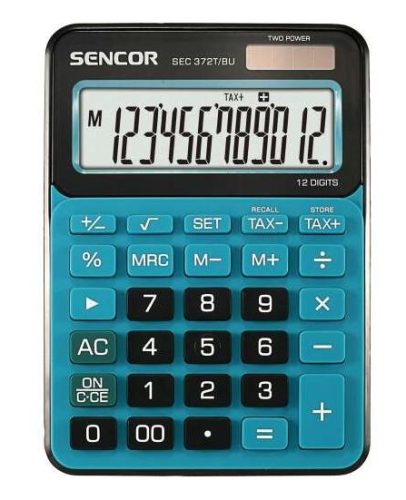 SZÁMOLÓGÉP SENCOR 372T/BU 12 SZÁMJEGYES  ASZTALI