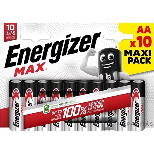 ELEM ENERGIZER MAX 1,5V AA/CERUZA 10DB/CSG