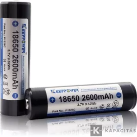 KEEPPOWER 18650 3,7V 2600mAh VÉDETT LI-ON AKKUMULÁTOR