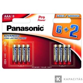   PANASONIC LR03PPG/8BW 6+2F 1,5V AAA/mikro tartós alkáli elem 8db/csomag