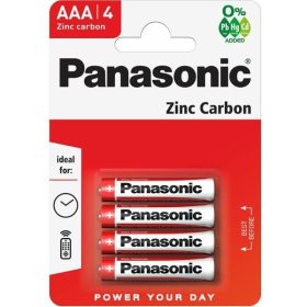   Panasonic RedZinc R03RZ/4BP AAA/mikro cink-mangán tartós elem 4 db/csomag