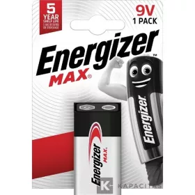 ENERGIZER MAX 9V 6LF22 ALKÁLI ELEM 1DB/CSG