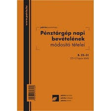 PÉNZTÁRGÉP NAPI MÓDOSÍTÓ 22-31