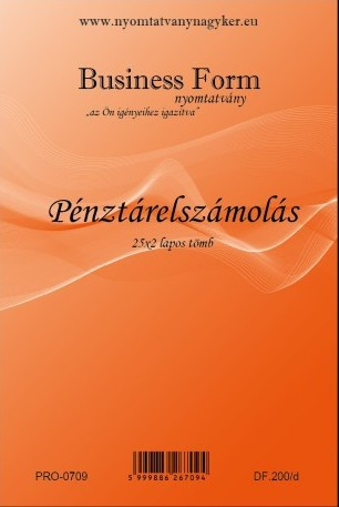 PÉNZTÁRELSZÁMOLÁS DF 200 25X2 BUSSINES FROM