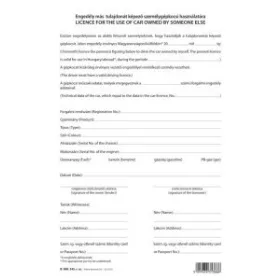 KÖLCSÖNADÁSI SZERZŐDÉS A/4. B.VALL.345