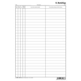 BETÉTLAP II. 3341-31