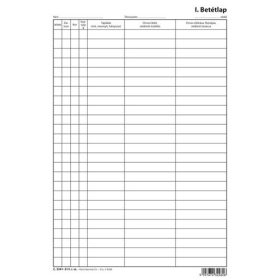 BETÉTLAP I. 3341-31