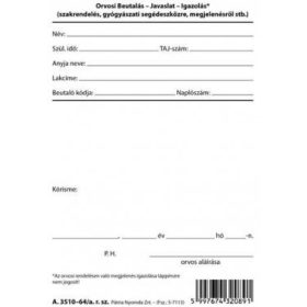 ORVOSI BEUTALÁS A/6 3510-64