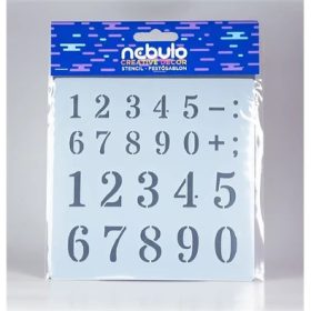 KREATIV SABLON MÜANYAG NEBULÓ 14.5X14.5CM SZÁMOK