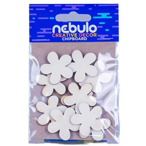 KARTON DEKORÁCIÓ 8X12CM NEBULÓ MINI VIRÁGOK 10DB/CSG