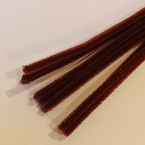 ZSENILIA DRÓT 30,5CM 12MM VASTAG  BARNA 10DB/CSG