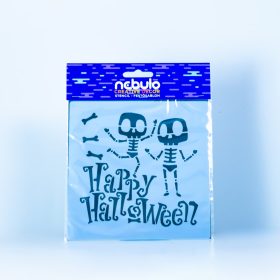 HALOWEEN CSONTOK MŰANYAG SABLON 14,5X14,5 CM