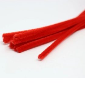 ZSENILIA DRÓT 30,5CM 6MM VÉKONY 100 DB/CSG PIROS