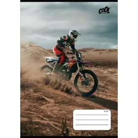 Füzet, tűzött, A5, vonalas, 32 lap, 4-8. osztály, COOL BY VICTORIA "Motocross",