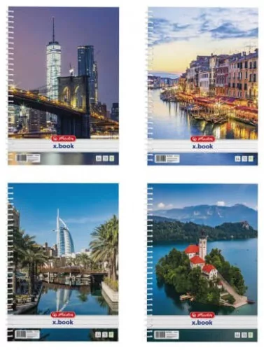 SPIRÁLFÜZET HERLITZ CITY  A/4 VONALAS 70 LAPOS