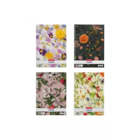 SPIRÁLFÜZET HERLITZ A/4 70LAPOS FLOWER KOCKÁS