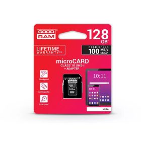   MEMÓRIAKÁRTYA 128 GB MICROSDXC™ UHS-I U1 CLASS 10 100/10 + SD ADAPTER