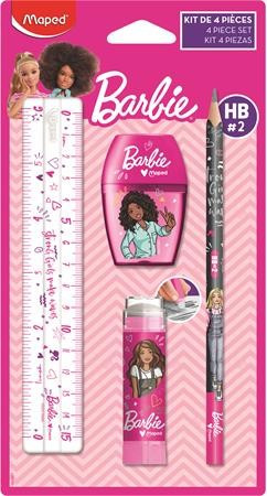 Írószer készlet, 4 darabos, MAPED "Barbie" 981867